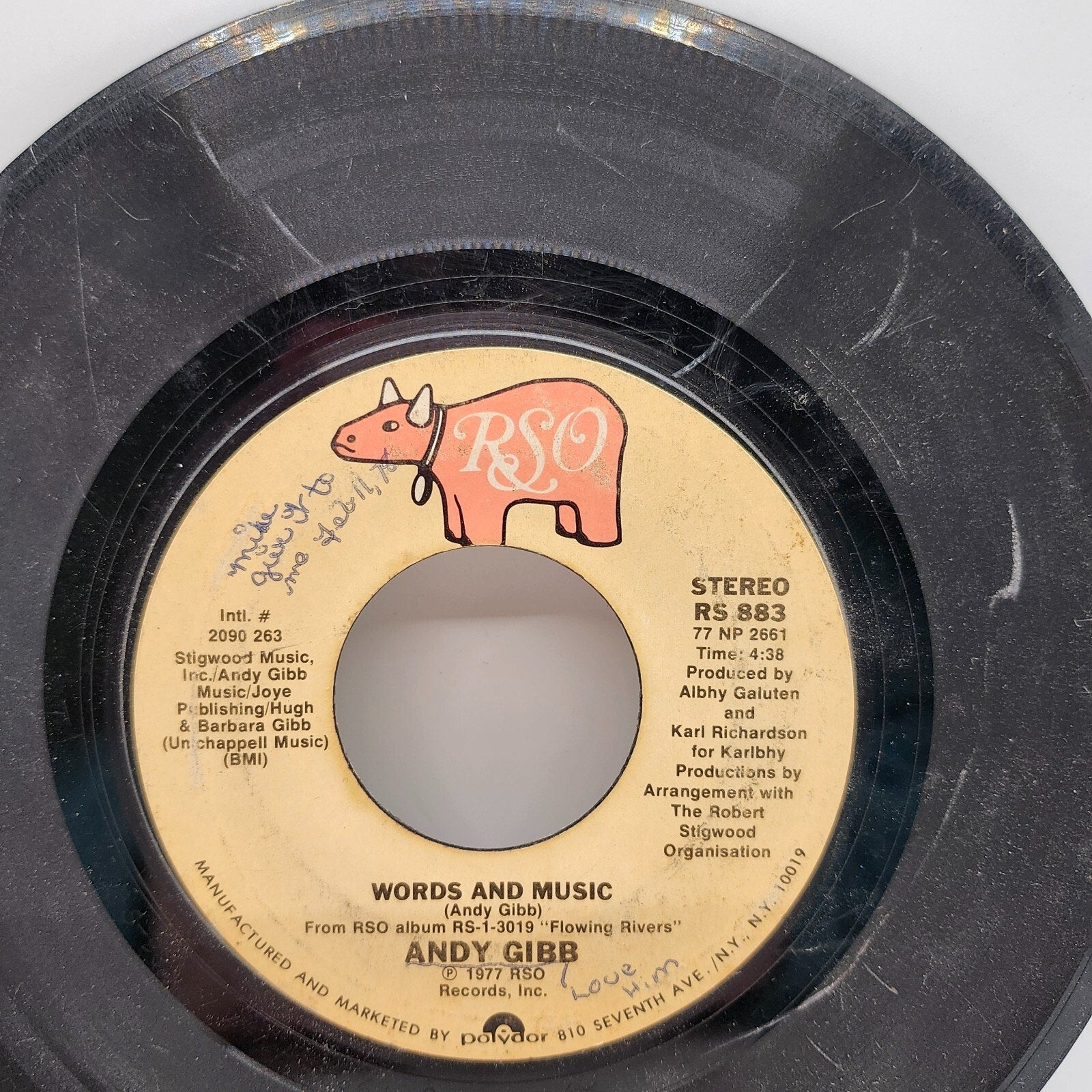(Love Is) Thicker Than Water / Words and Music By Andy Gibb (Record) - RS 883