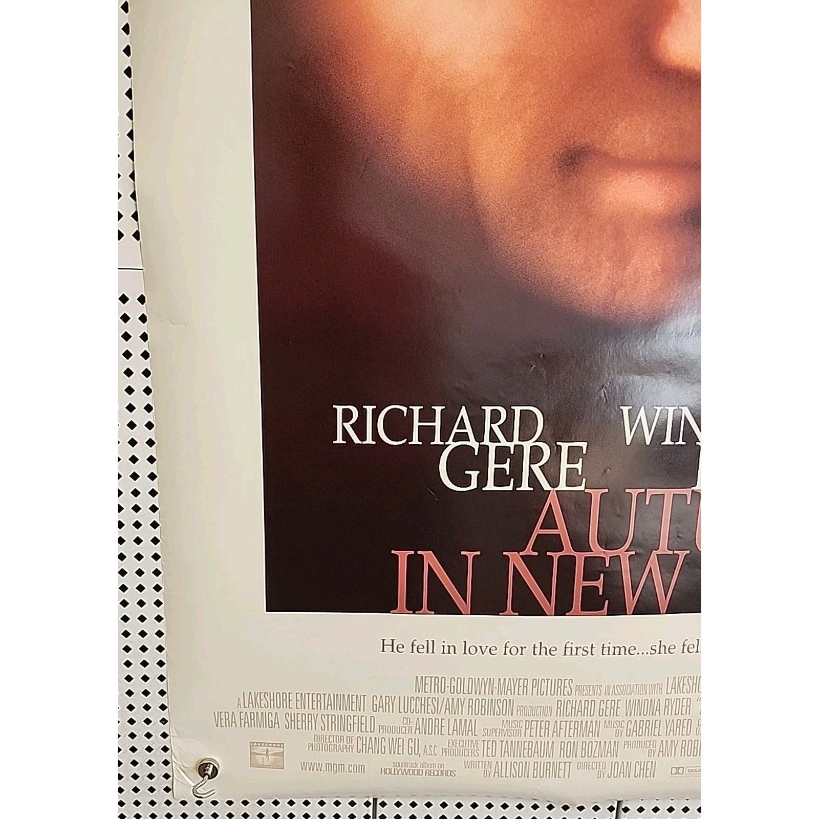 2000 Autumn In New York Original One Sheet Rolled Movie Poster 27X40