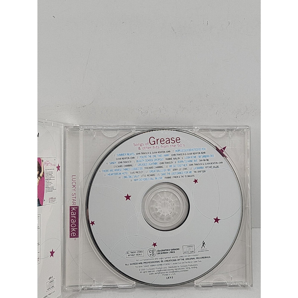 Lucky Star Karaoke Songs Of Grease Recording Rock Pop Golden Oldies CD