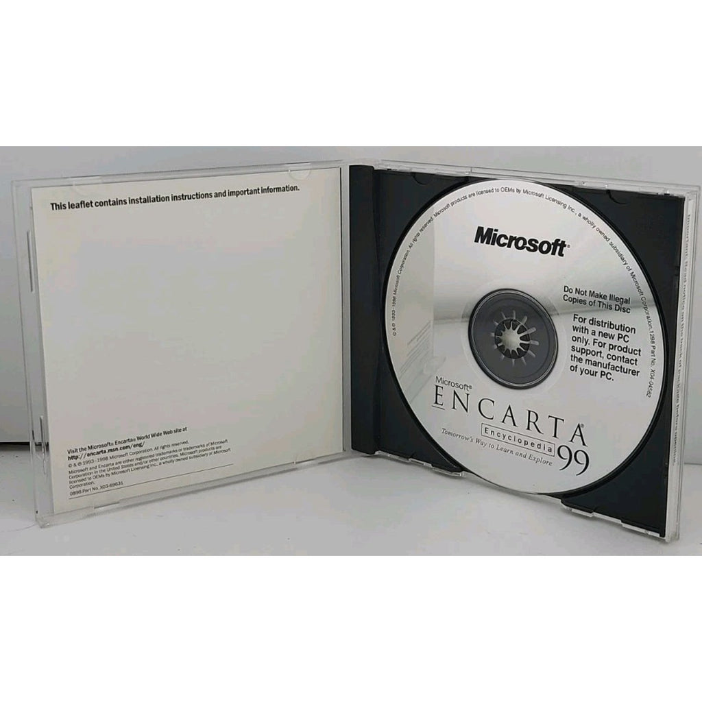 ENCARTA Microsoft’99 Computer Software Multimedia Encyclopedia (PC CD-ROM)