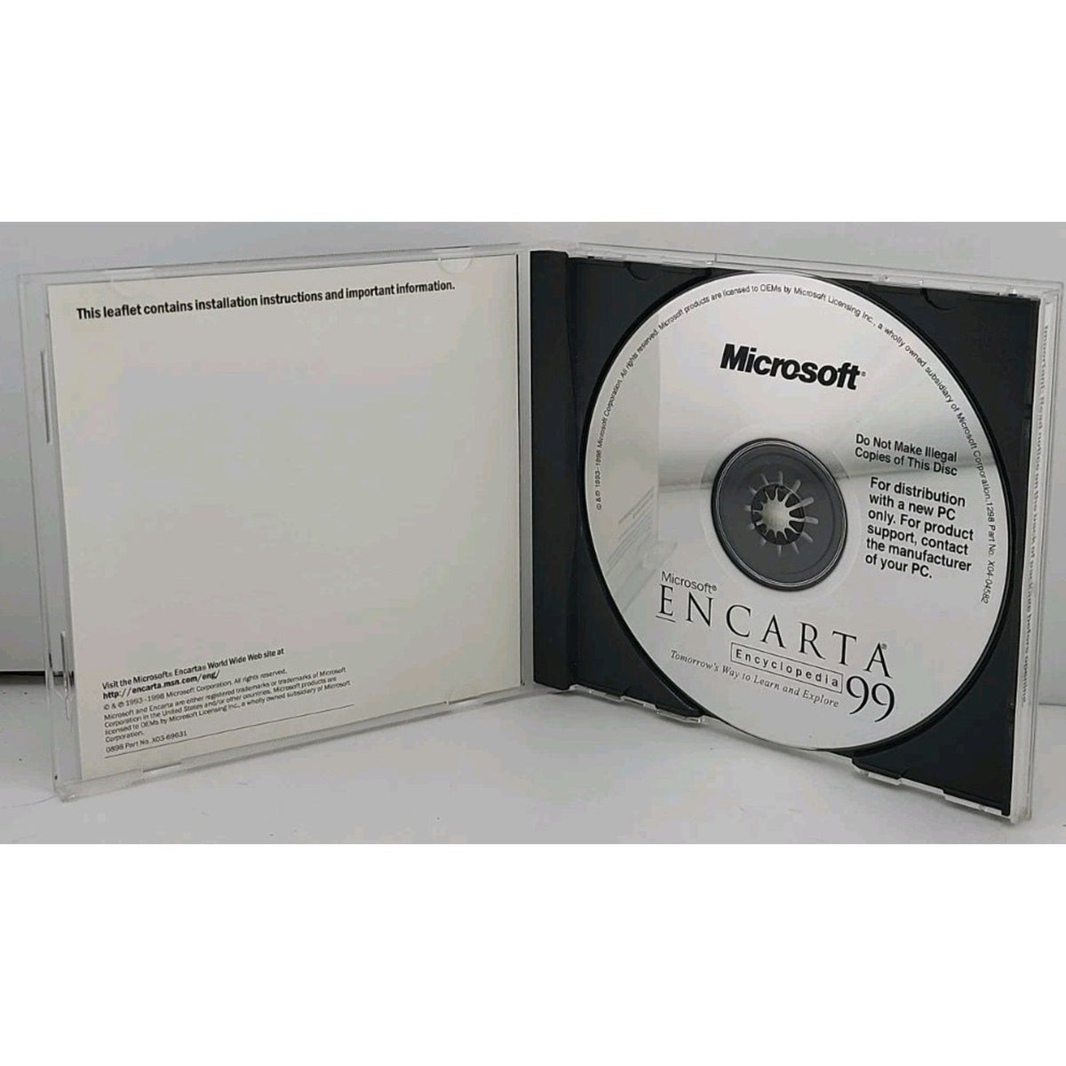 ENCARTA Microsoft’99 Computer Software Multimedia Encyclopedia (PC CD-ROM)
