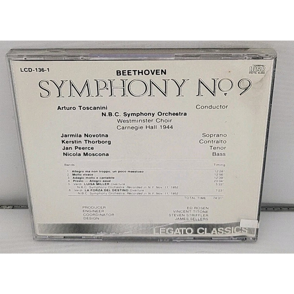 Toscanini: Beethoven Symphony No. 9 Legato CD