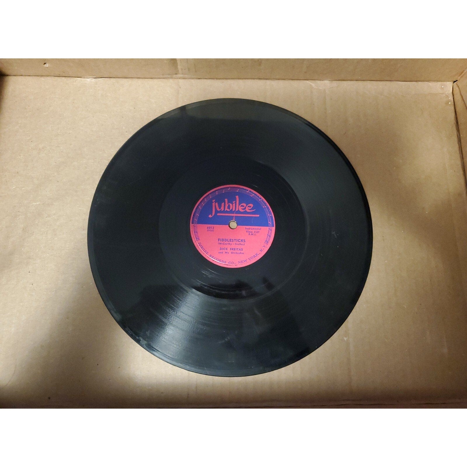 PROMO Jubilee 78 RPM Dick Freitas - Fiddlesticks / Wonderful Love 6013 (Record)