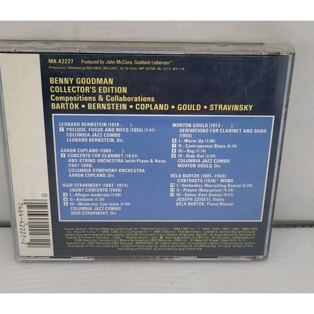 Benny Goodman Collector's Edition by Benny Goodman (CD, CBS Masterworks)