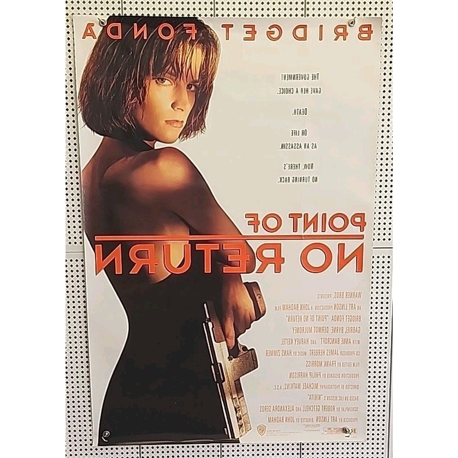 Point of No Return Poster Original 90s Bridget Fonda 1993 Promo 27x40