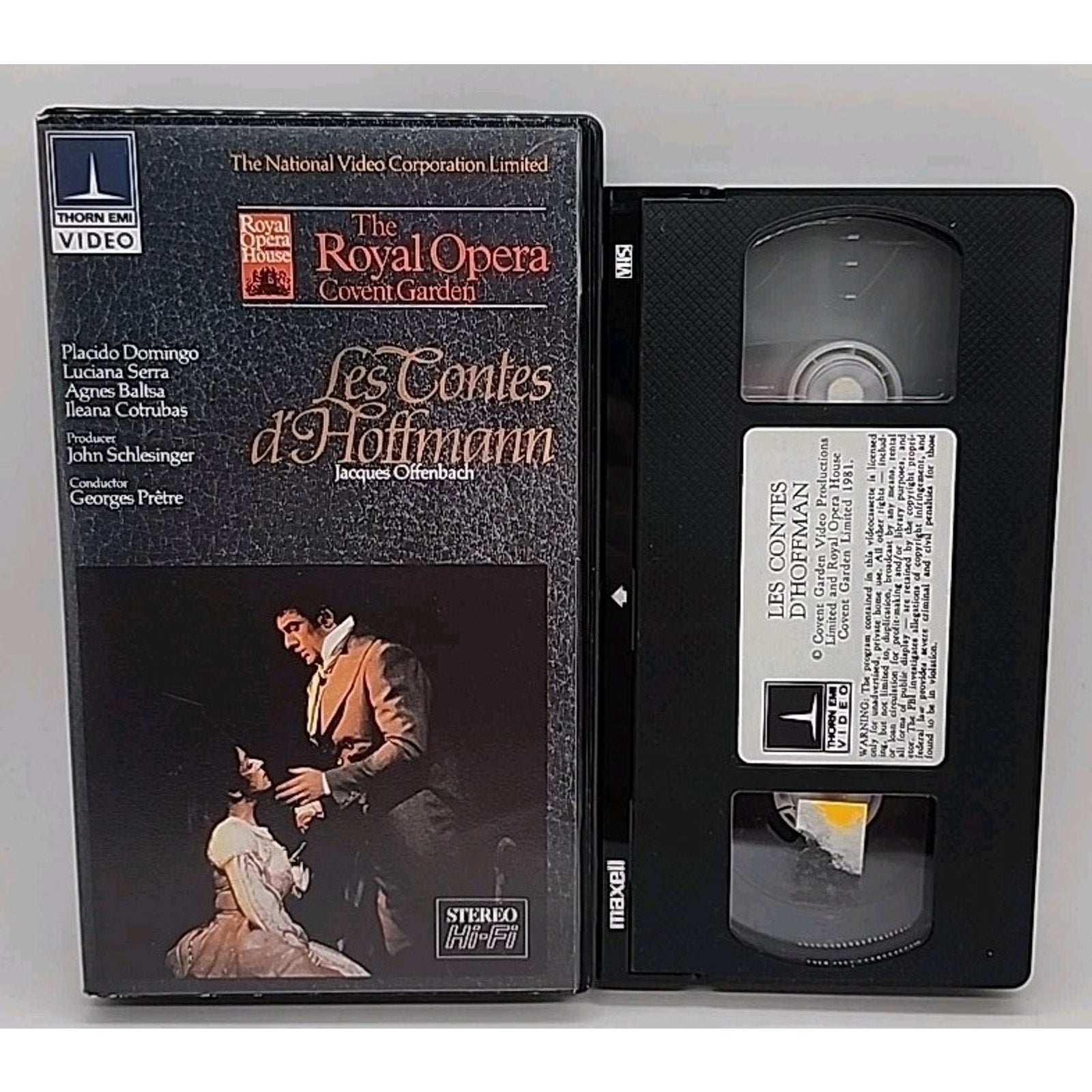 Les Contes d'Hoffmann / Tales of- Offenbach VHS P. Domingo Covent Garden 05 EMI