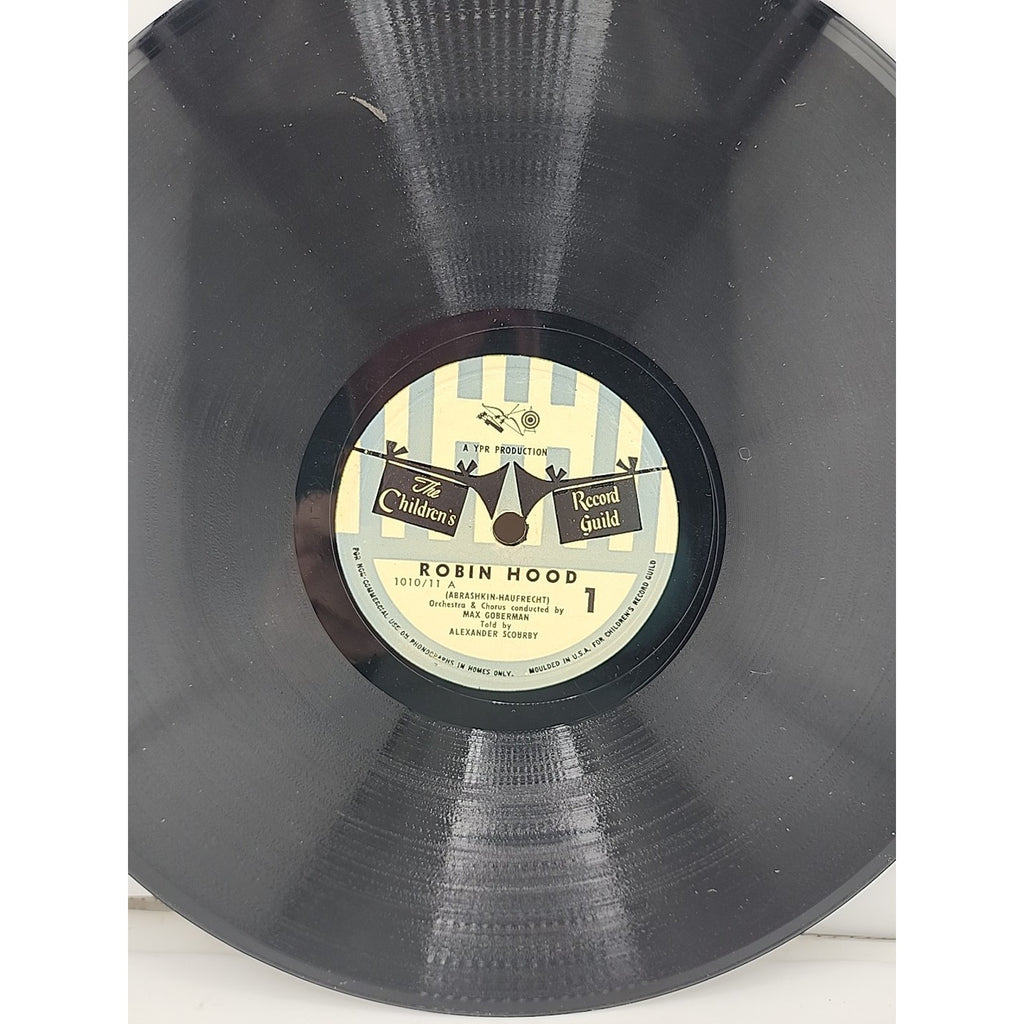 Robin Hood/ 2 Child’s 78 RPM Vinyl Records & Picture Sleeve / CRG 1010/11