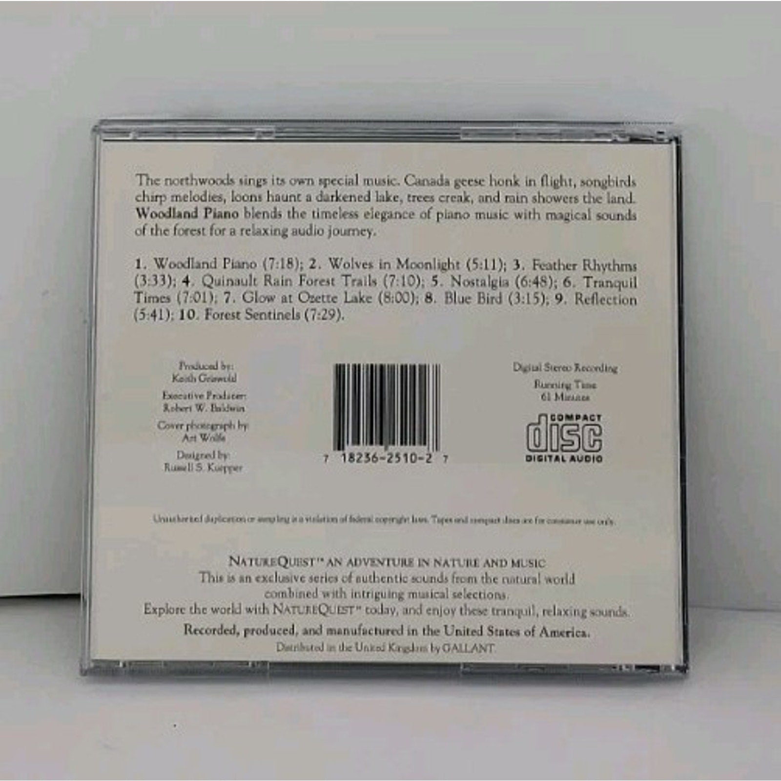 Woodland Piano by NatureQuest (CD, 1997, North Sound)