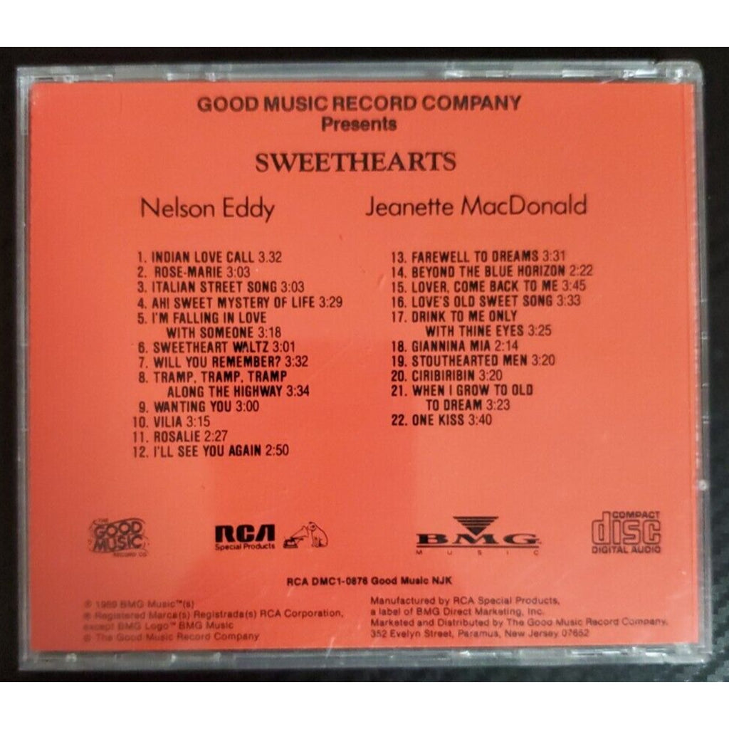 SWEETHEARTS Nelson Eddy Jeanette Macdonald (CD, 1989, RCA)