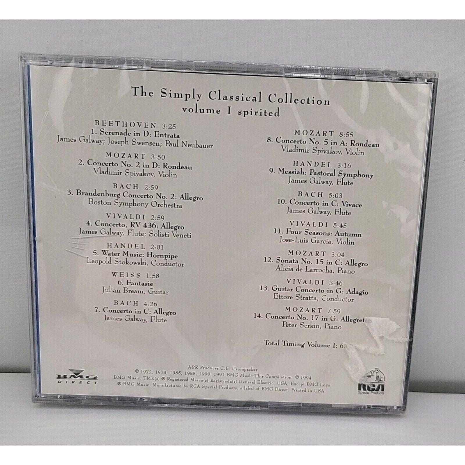 The Simple Classical Collection Volume 1 Spirited CD *Brand New*