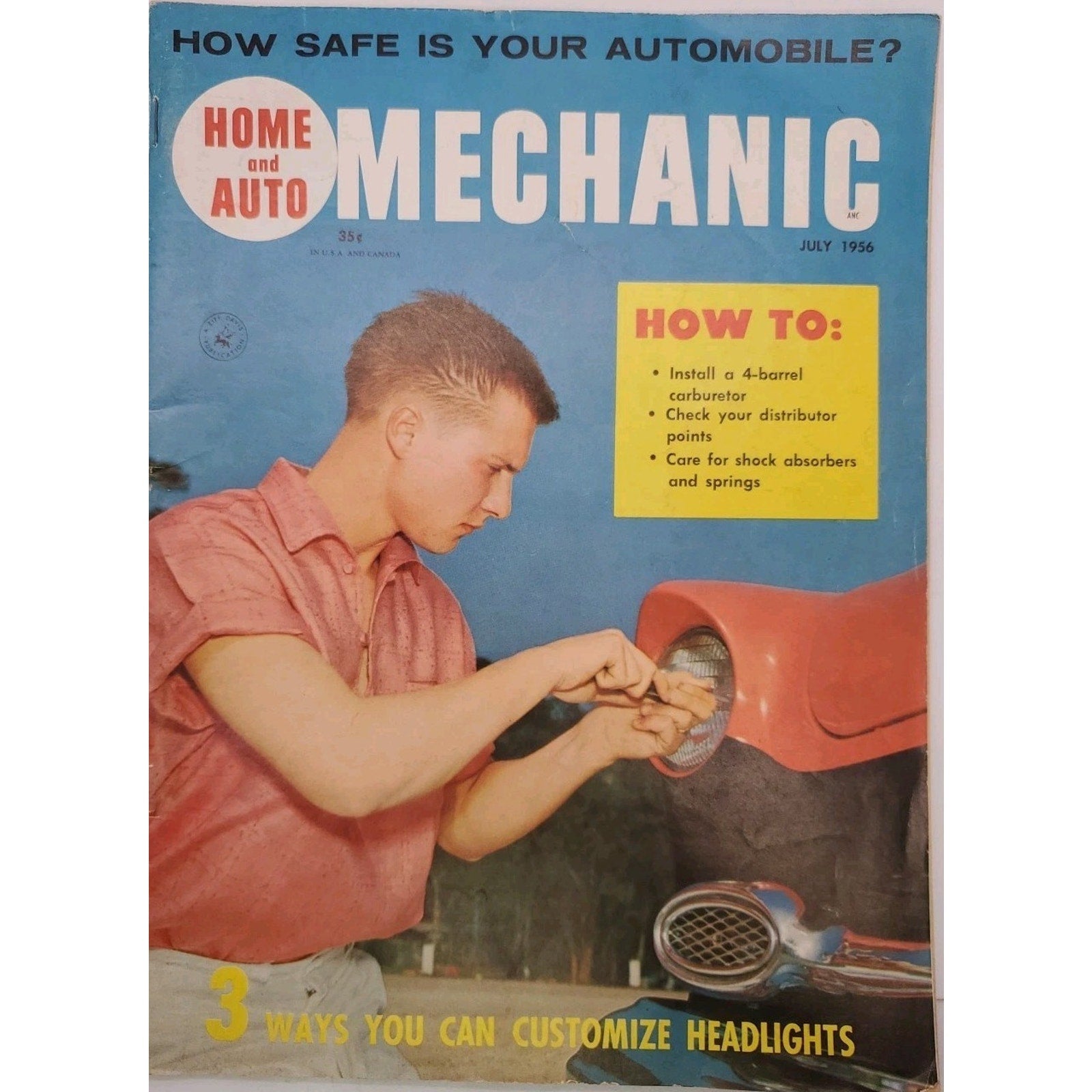 Home And Auto Mechanic Magazine July 1956