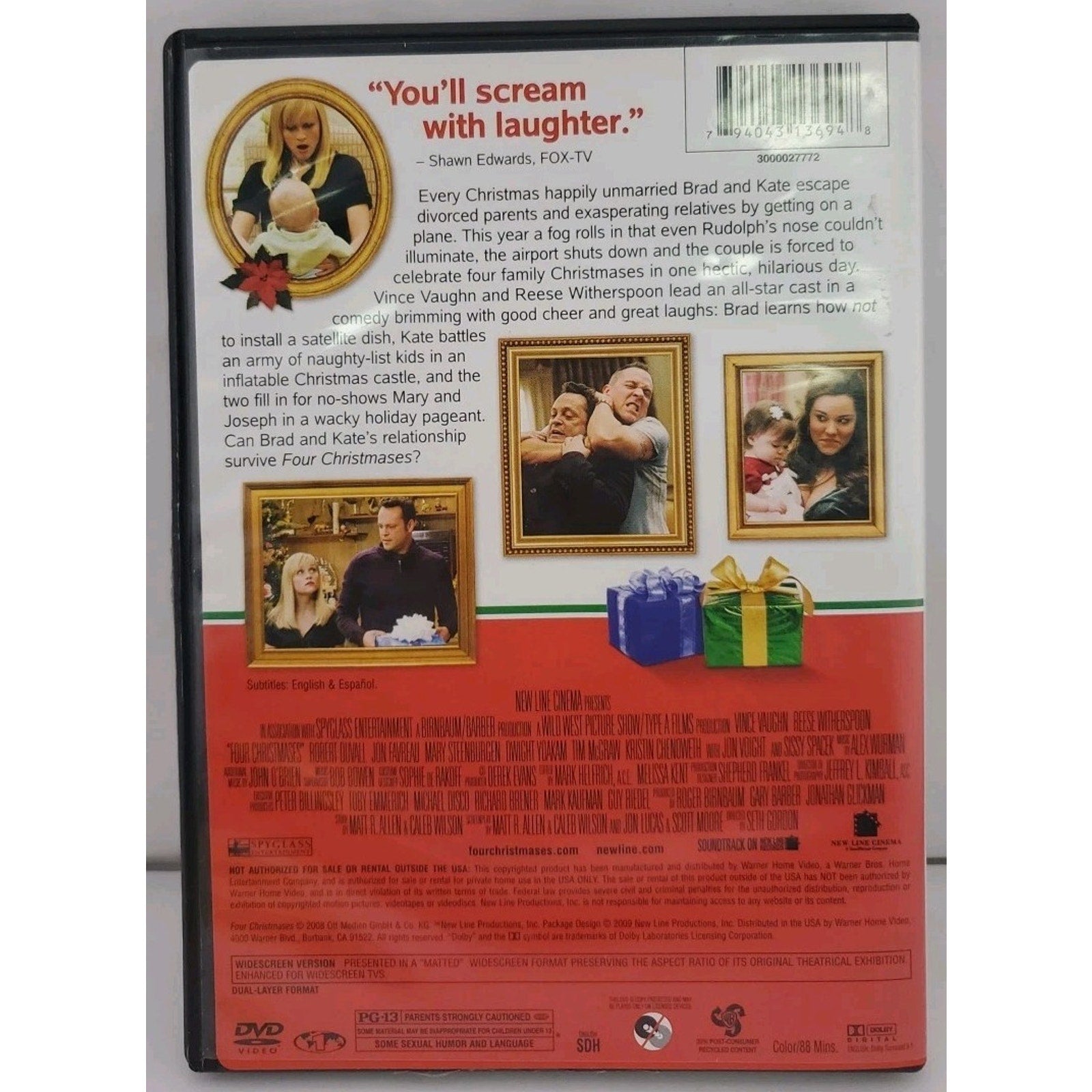 Four Christmases (DVD, 2008)