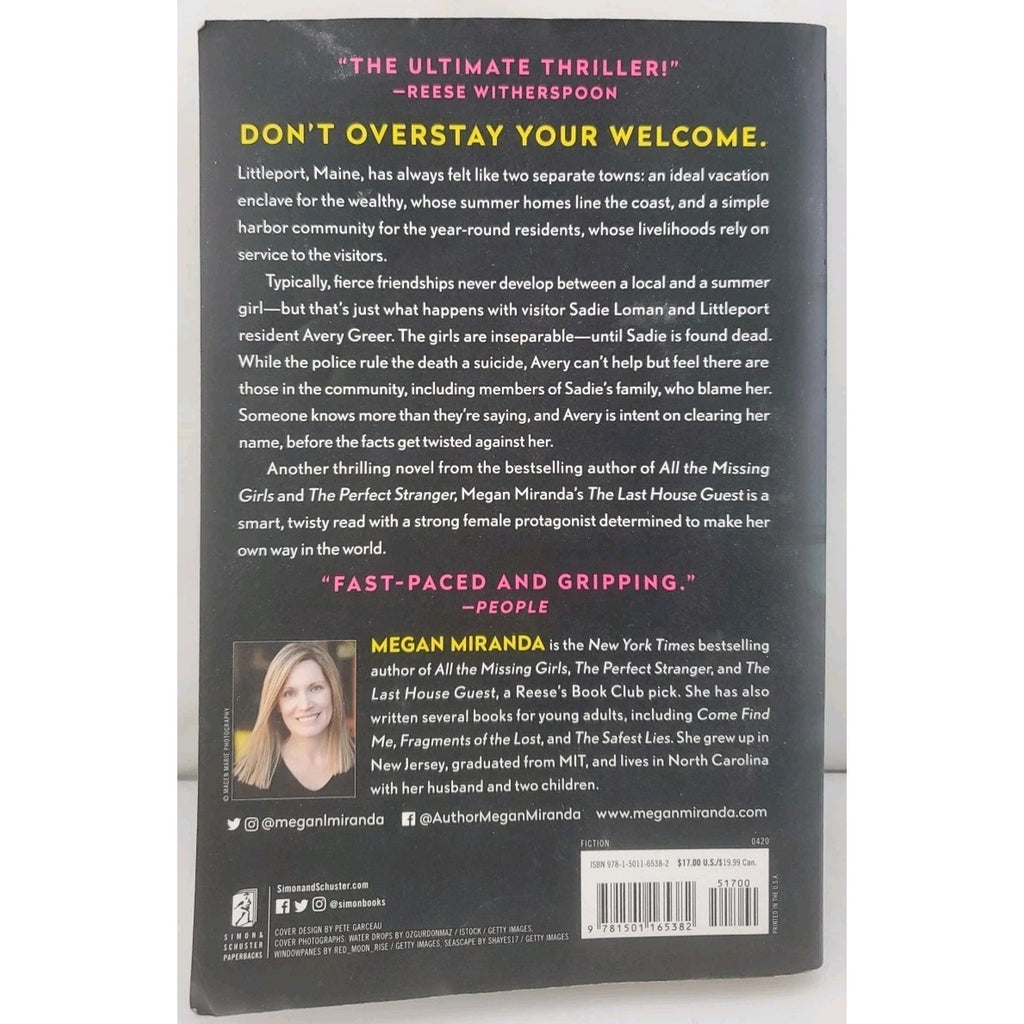 Last House Guest : A Reese Witherspoon Book Club Pick by Megan Miranda (2020,...