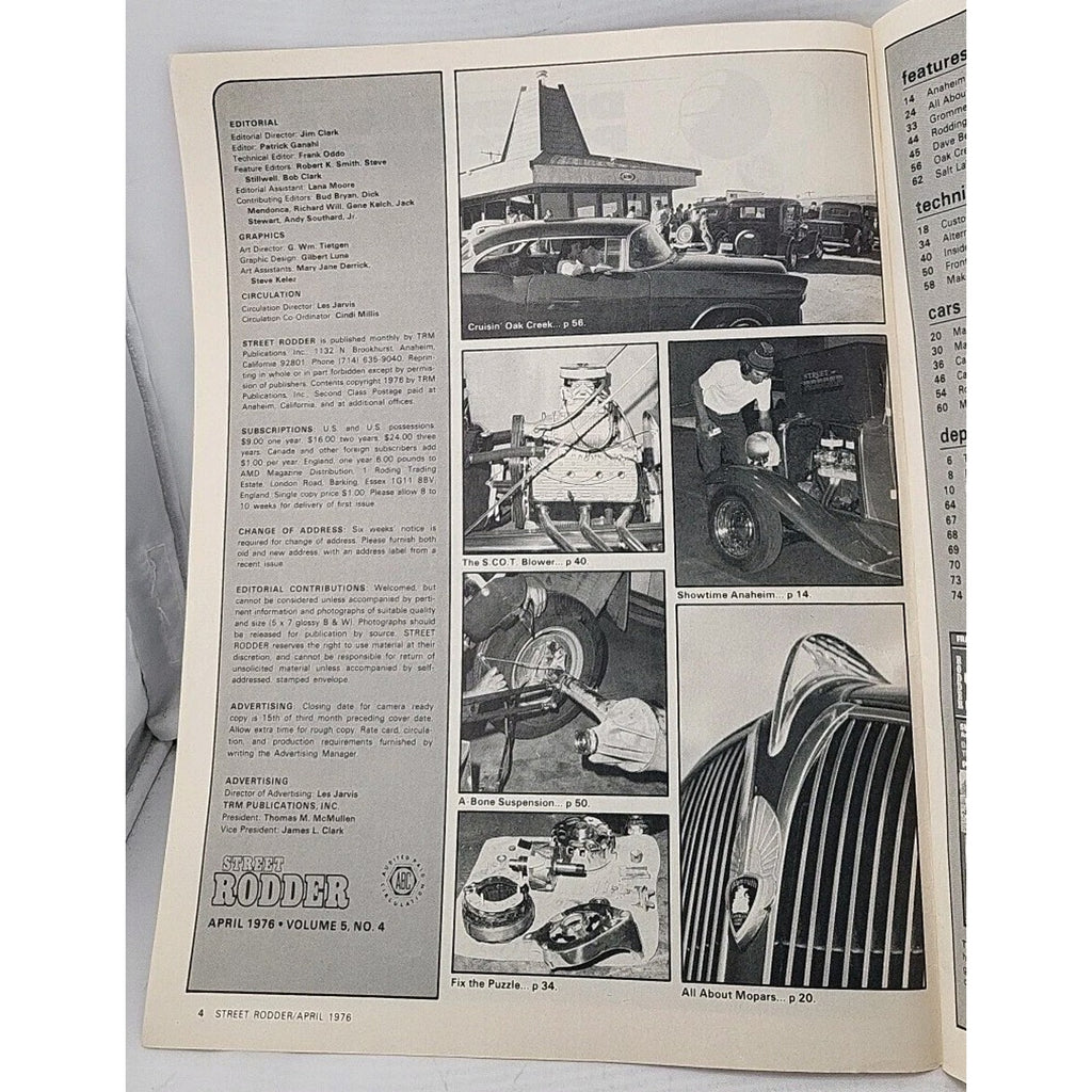Street Rodder Magazine April 1976 Volume 5 No. 4