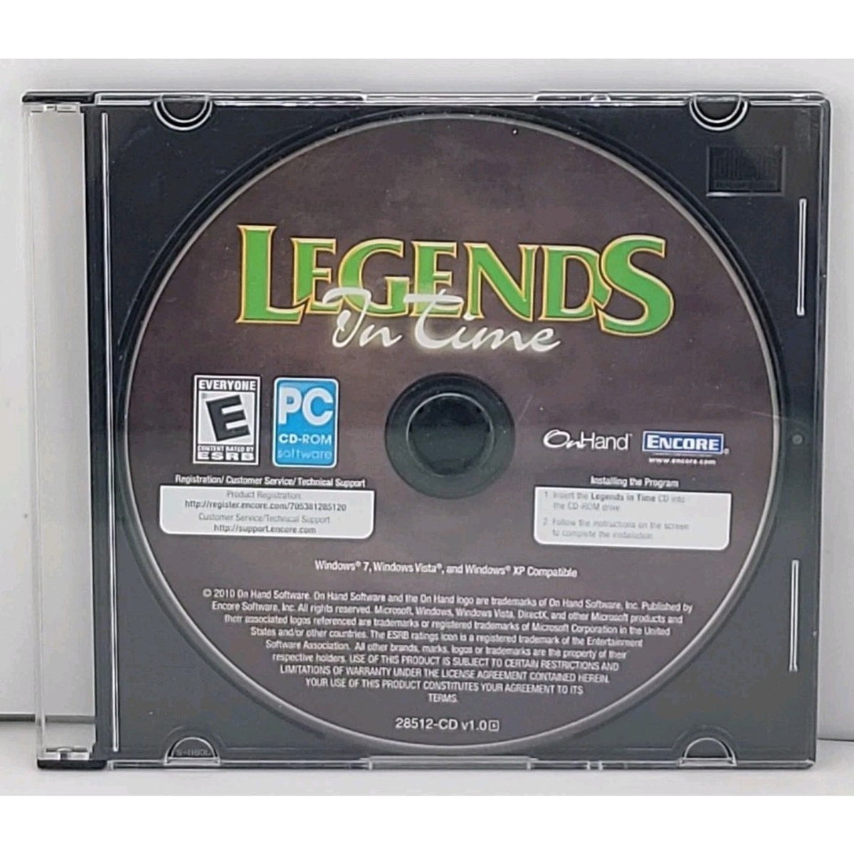 Legends in Time (PC, 2011) *Disc Only*