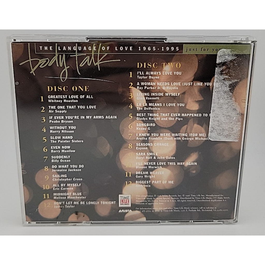 Body Talk Just For You (CD, 1996 Arista-Various Artists 2 Discs)