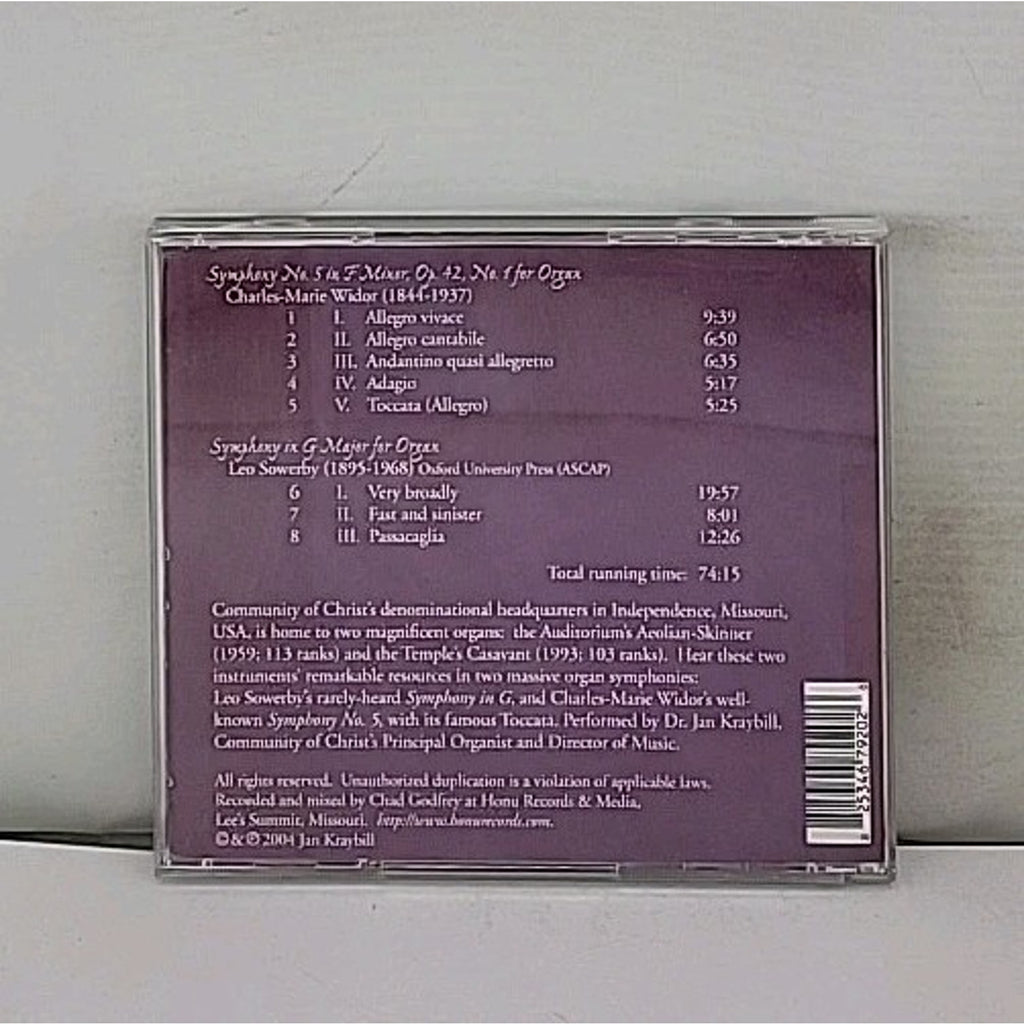 Two by 2: Two Organ Symphonies on Two Magnificent by Jan Kraybill (CD, 2005)