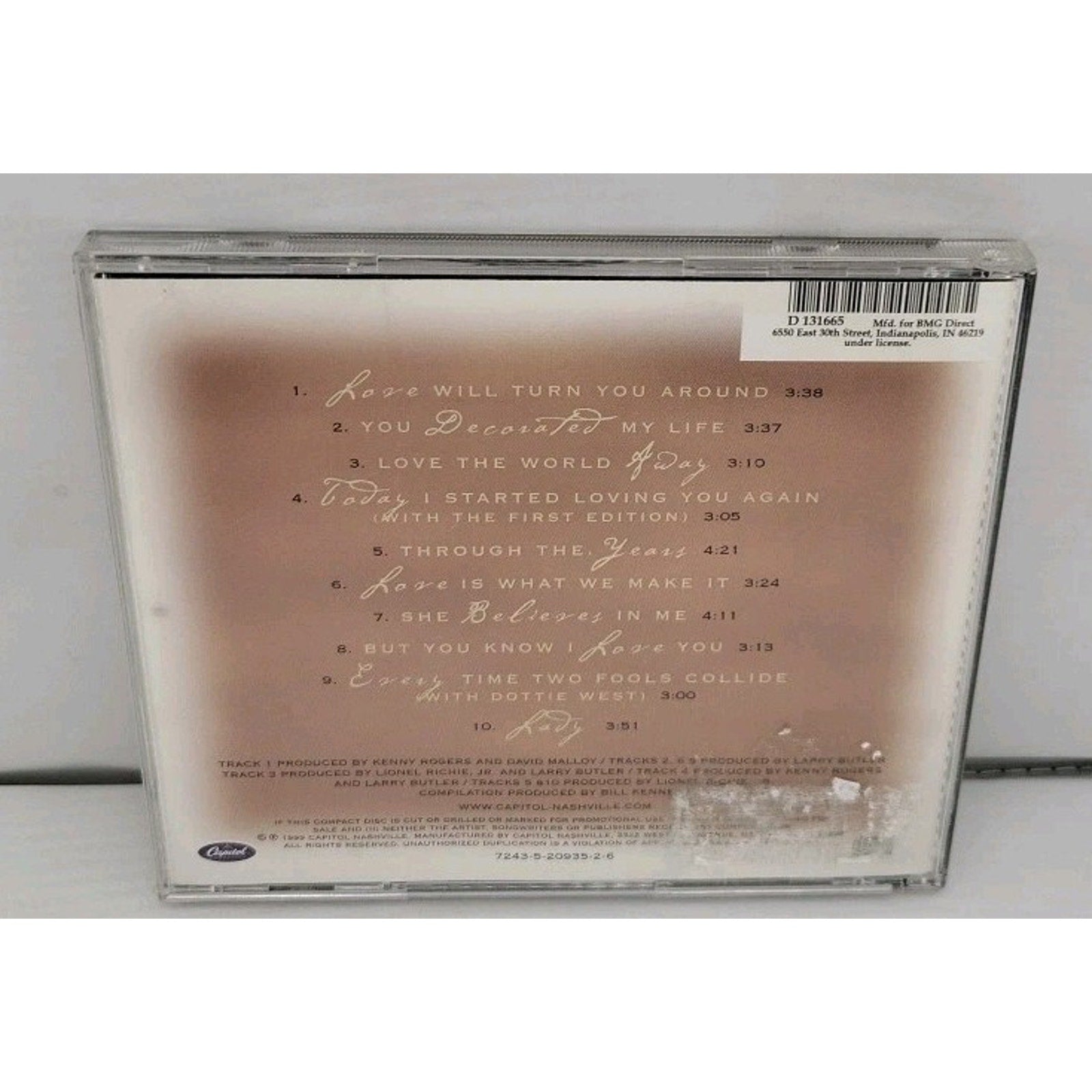 Love Songs by Kenny Rogers (CD, Jun-1999, Capitol)