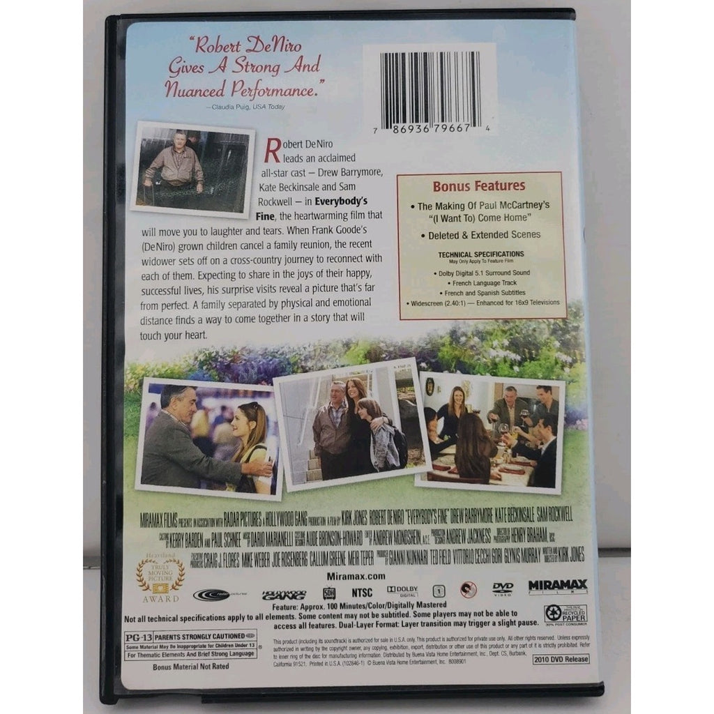 Everybody’s Fine (DVD, 2011) Previous Blockbuster Rental