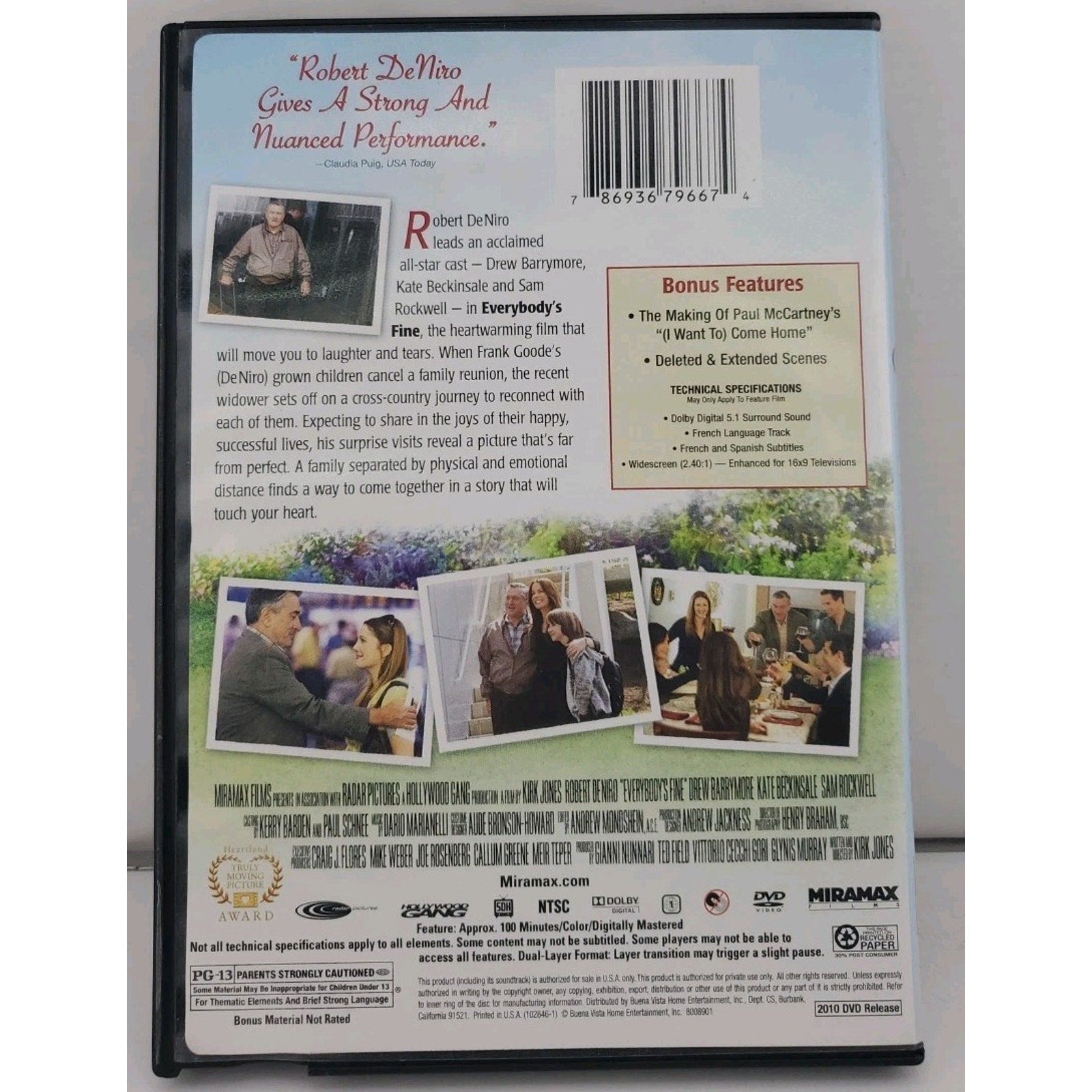 Everybody’s Fine (DVD, 2011) Previous Blockbuster Rental