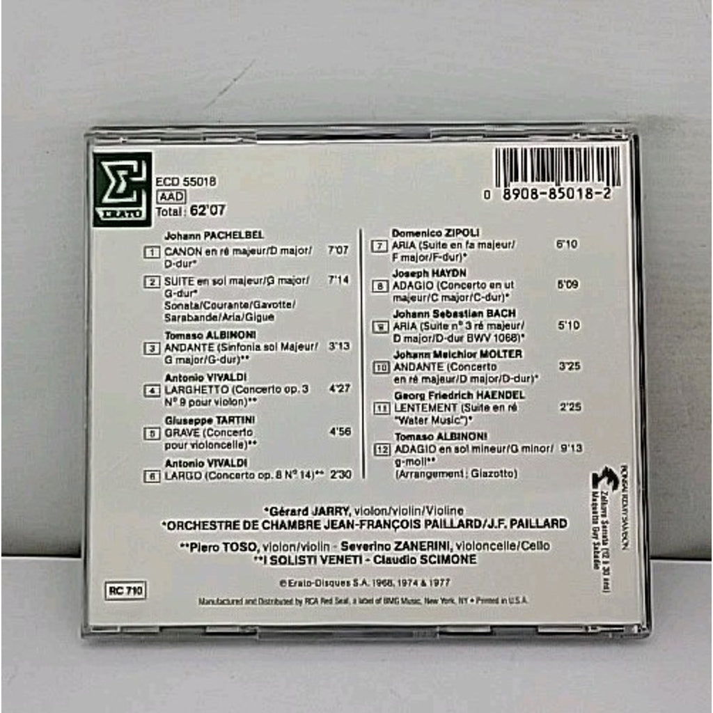 Pachelbel Canon Bach Aria Albinoni Adagio CD Erato