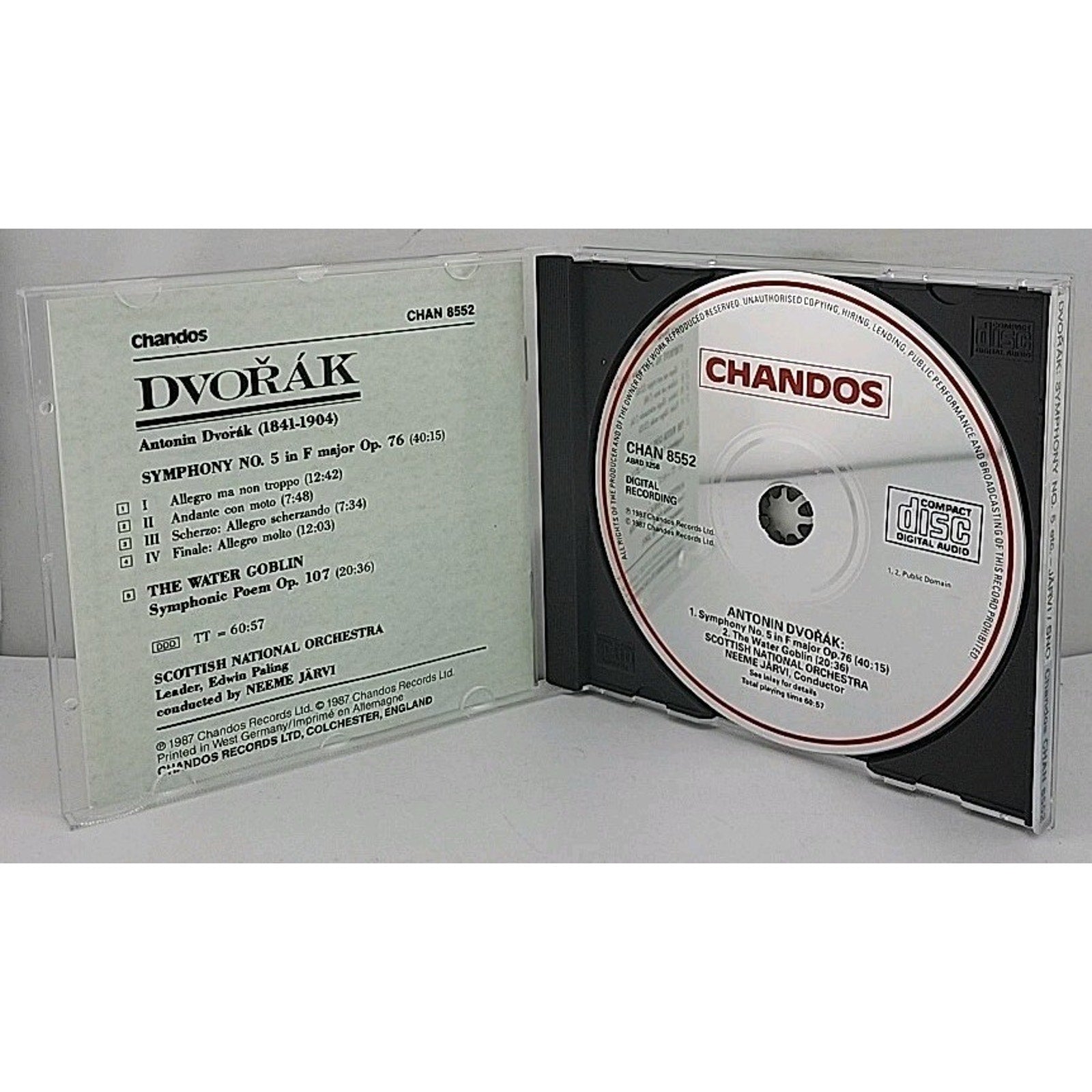 Dvořák : Symphony No.5 - The Water Goblin Scottish National Orchestra CD