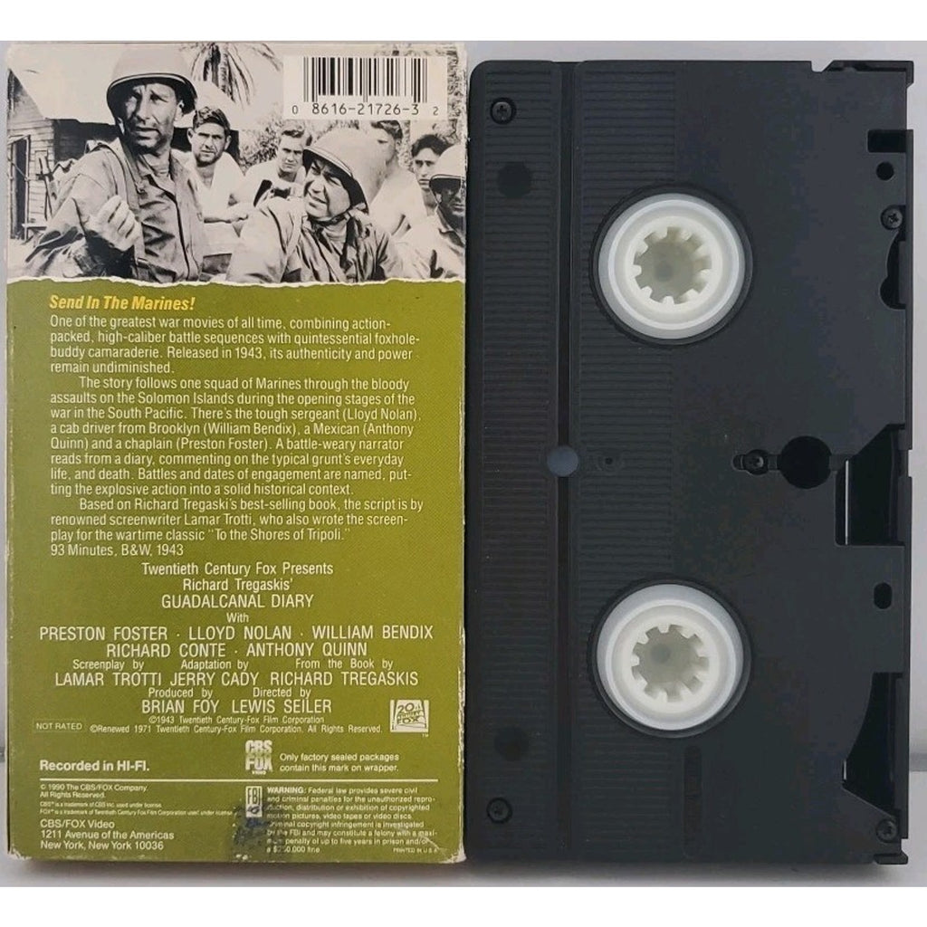 Guadalcanal Diary (VHS, 1943)
