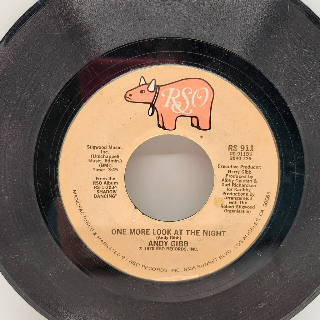 Don't Throw It All Away / One More Look at The Night by Andy Gibb (Record)