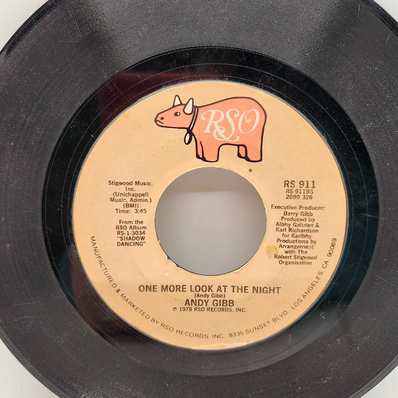 Don't Throw It All Away / One More Look at The Night by Andy Gibb (Record)