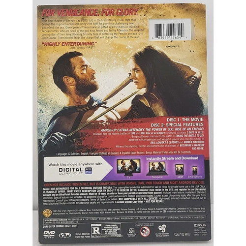 300: Rise of an Empire (DVD, 2014, 2-Disc Set) *Brand New*