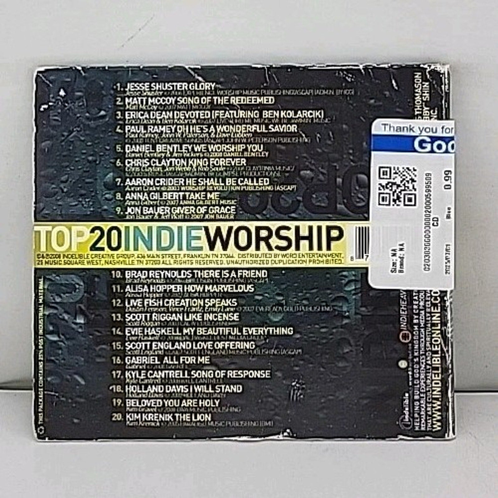 Various Artists Top 20 Indie Worship (CD)