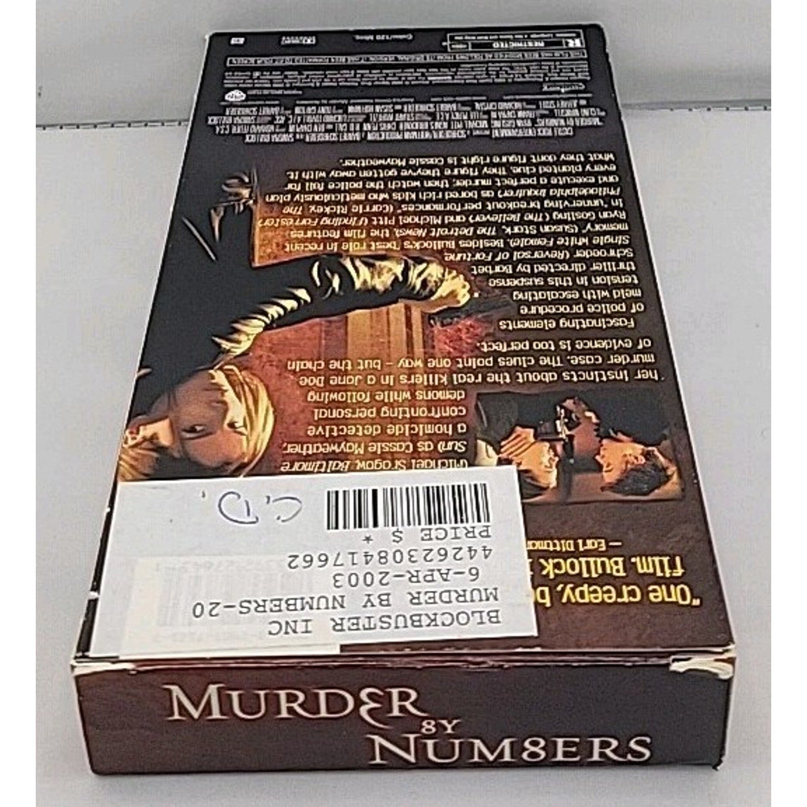 Murder by Numbers (VHS, 2002)