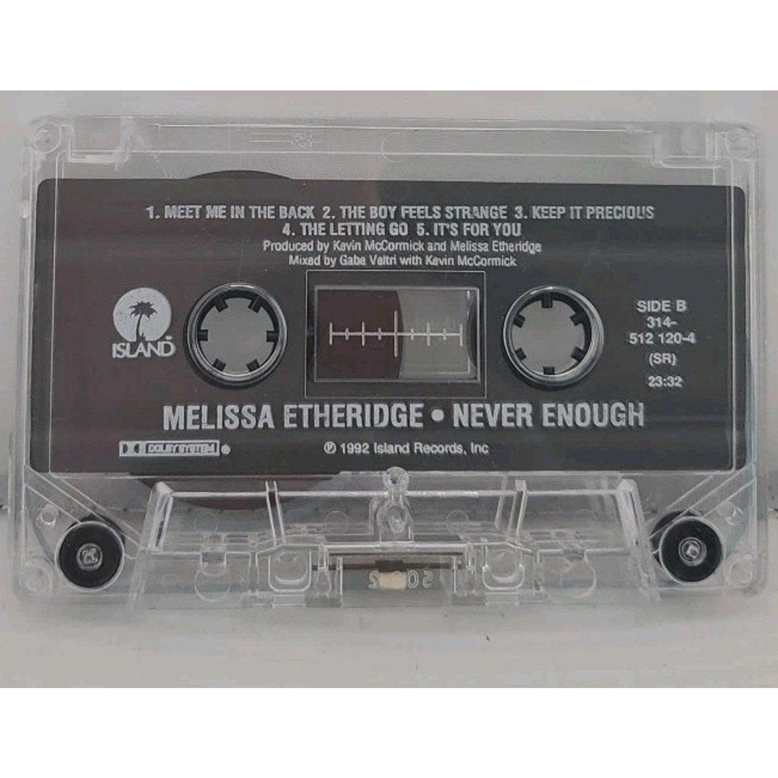 Never Enough by Melissa Etheridge (Cassette, Mar-1992, Island (Label))
