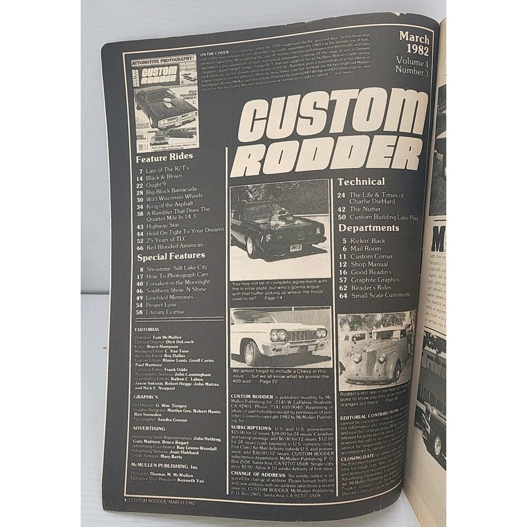 Custom Rodder Magazine March,1982