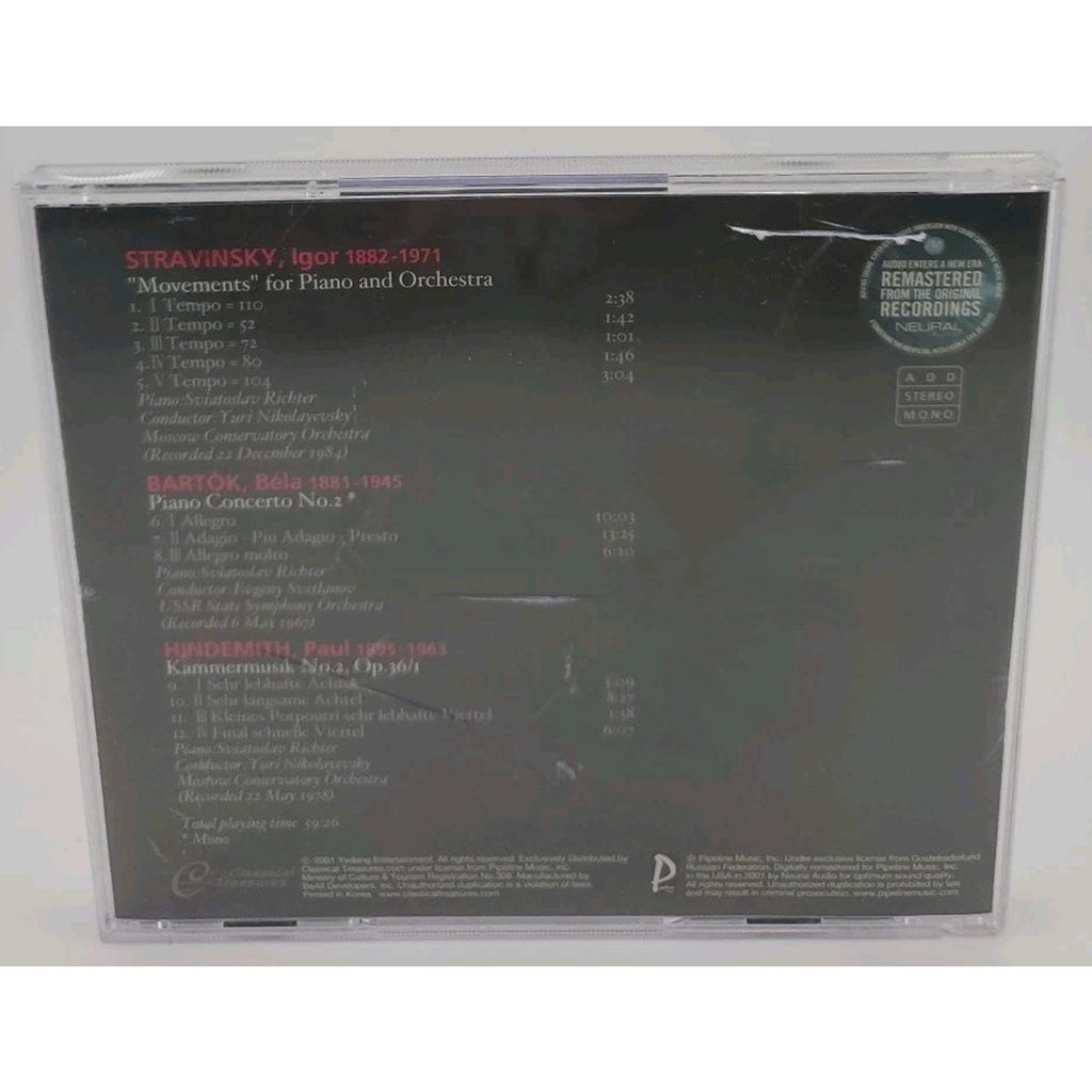 Sviatoslav Richter - Stravinsky, Bartók, And Hindemith - CD