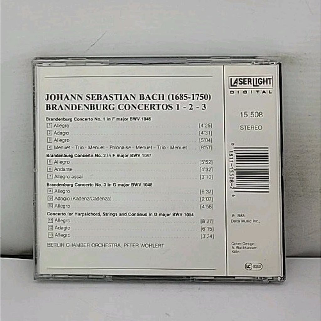 Brandenburg Con 1/2/3 by J.S. Bach (CD, 1990)
