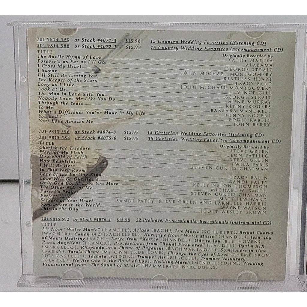 15 Traditional Wedding Favorites - Audio CD