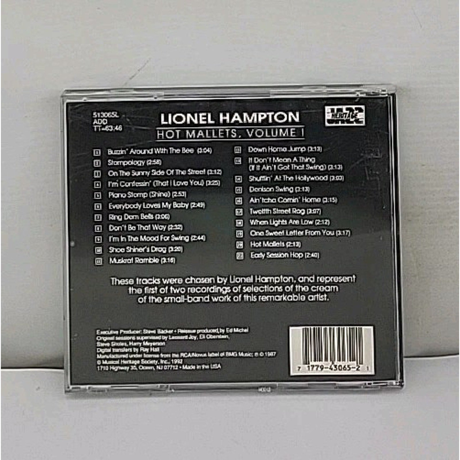 Lionel Hampton Hot Mallets Volume 1 CD Album