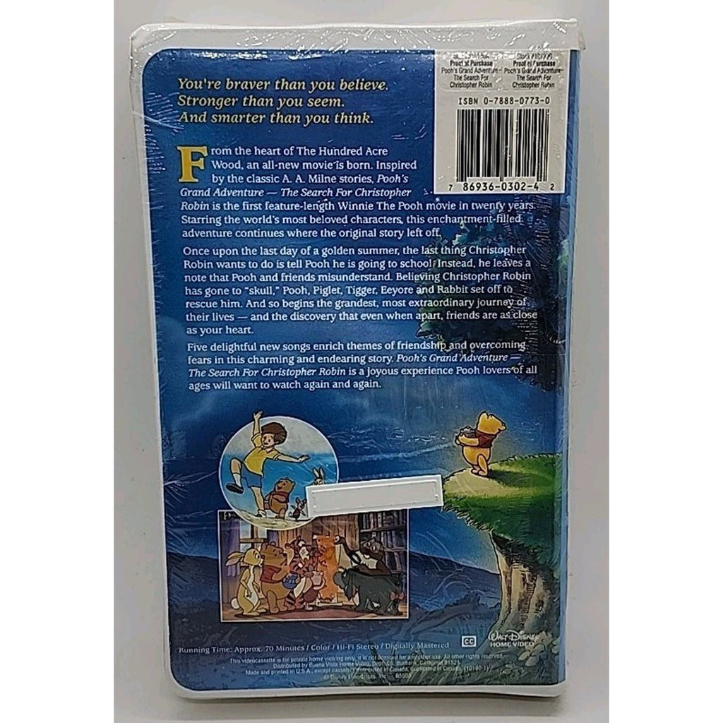 Poohs Grand Adventure: The Search for Christopher Robin (VHS, 1997) *Brand New*