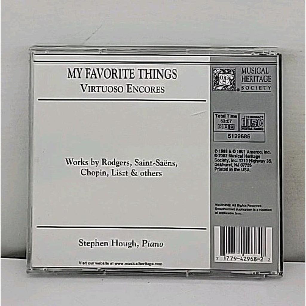 Stephen Hough - My Favorite Things: Virtuoso Encores CD (MB2) (B1)