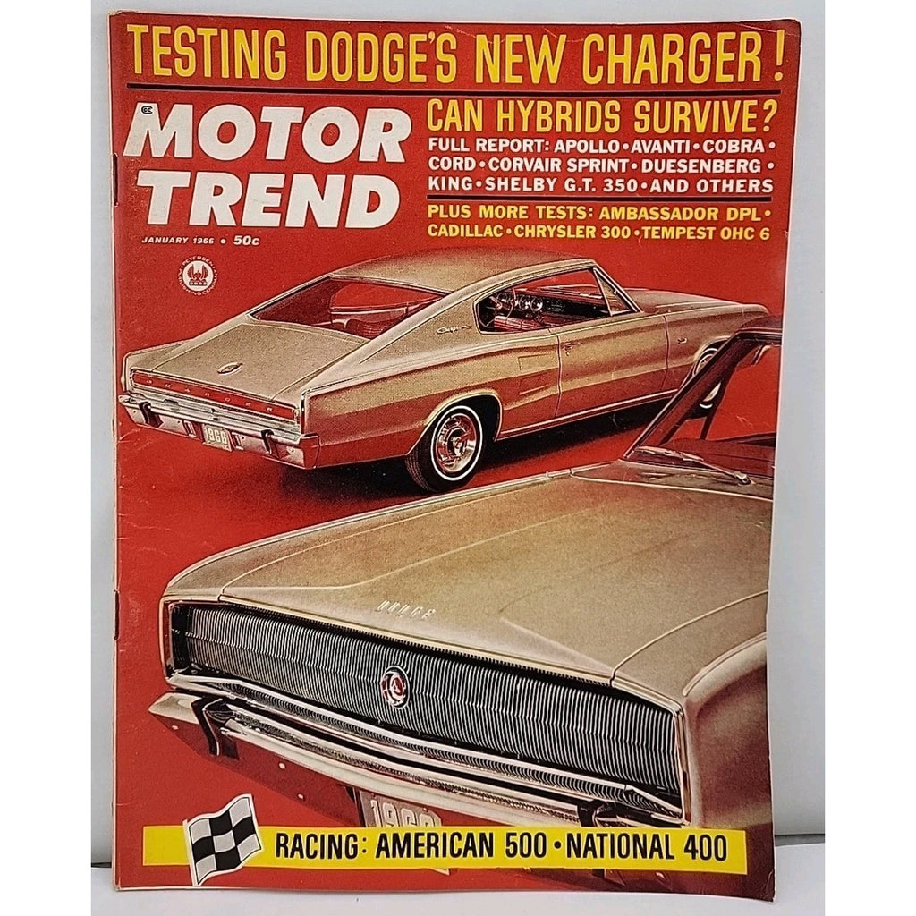 Motor Trend Magazine January 1966 Vol. 18 No. 1