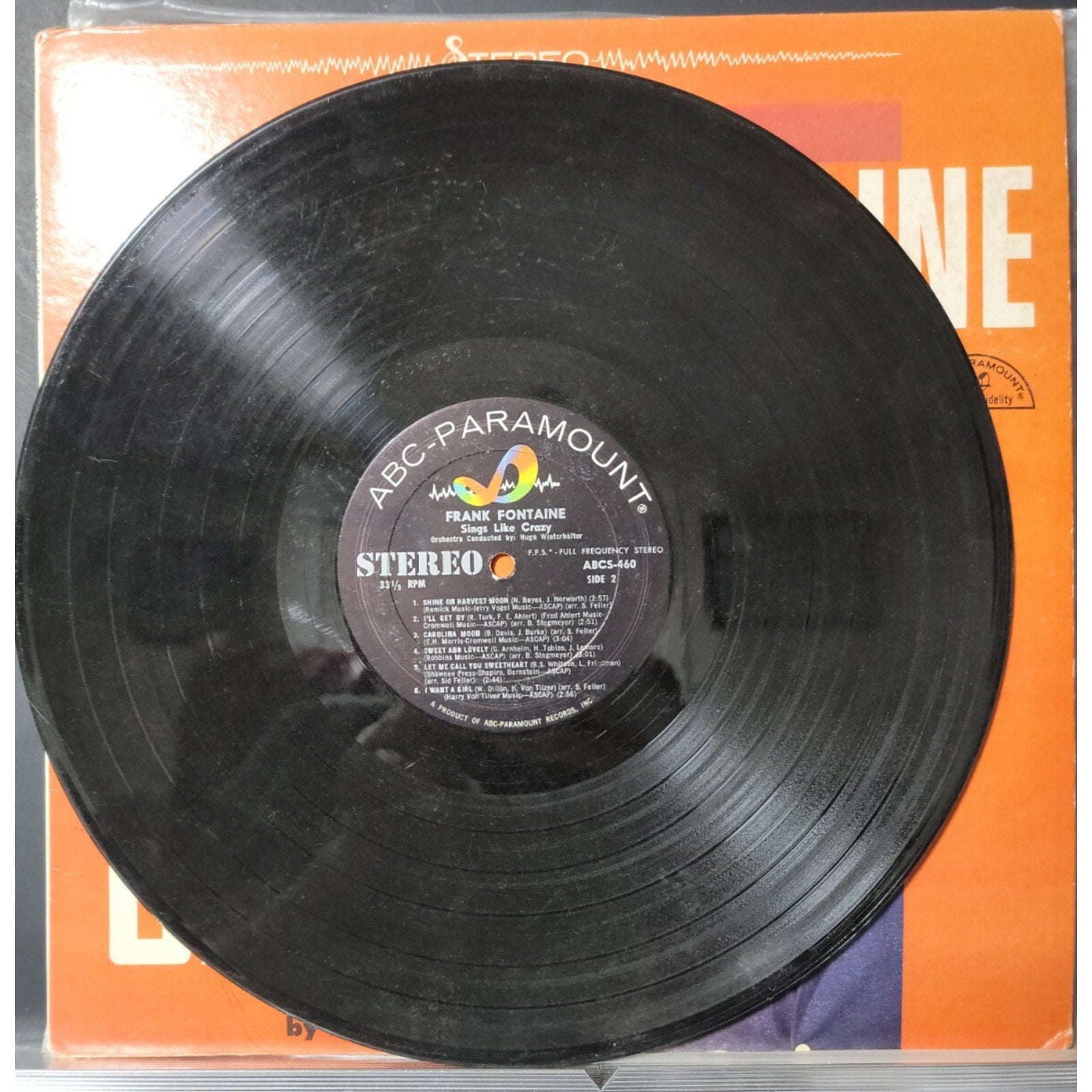 Frank Fontaine Sings Like Crazy LP Record Album Vinyl