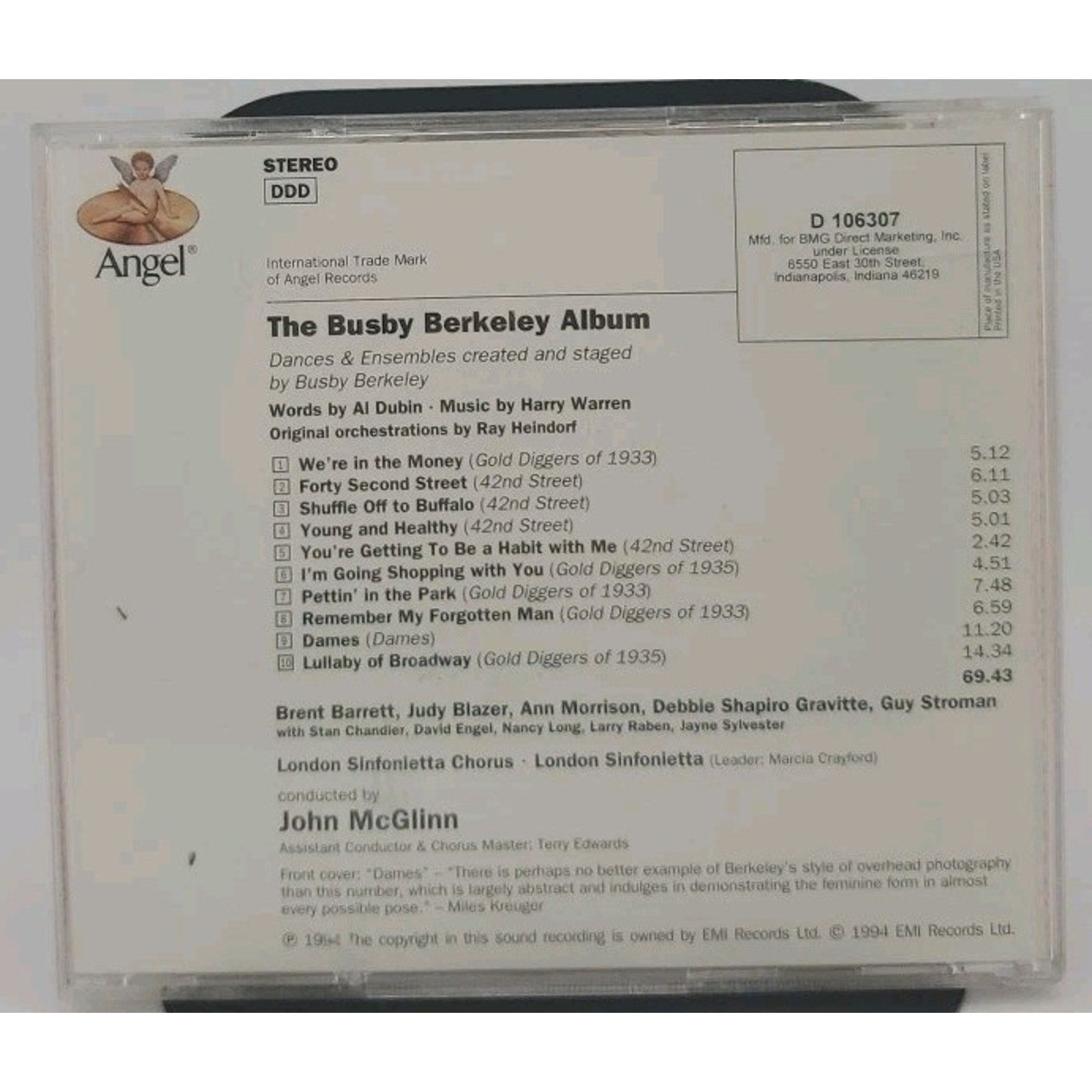 The Busby Berkeley Album by John McGlinn (CD, Sep-1994, EMI Angel (USA))