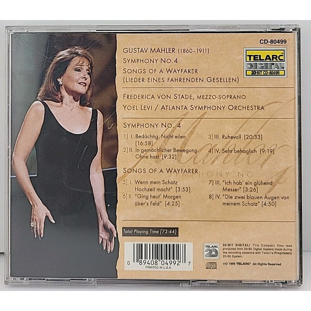 Symphony 4 Songs of a Wayfarer by Mahler / Von Stade / Atlanta Sym Orch /...