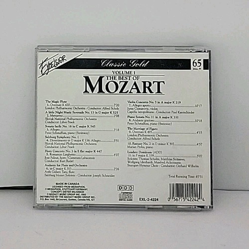 Mozart The Best Of Wolfgang Amadeus Mozart: Volume 1 Classical CD 1993 11 TRACKS