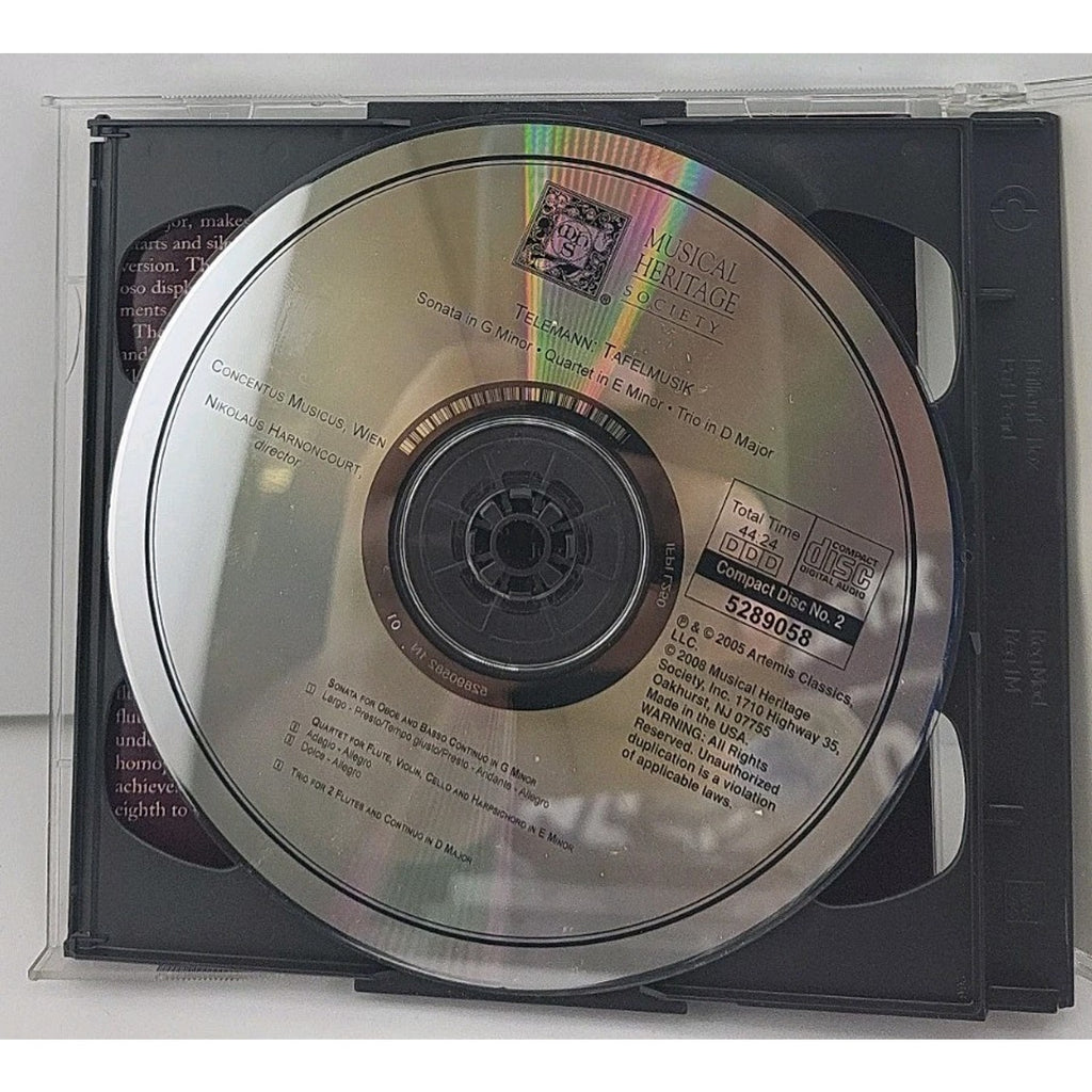 Telemann / Harnoncourt - Tafelmusik: Production III [Complete] (CD, 2 Disc,2005)