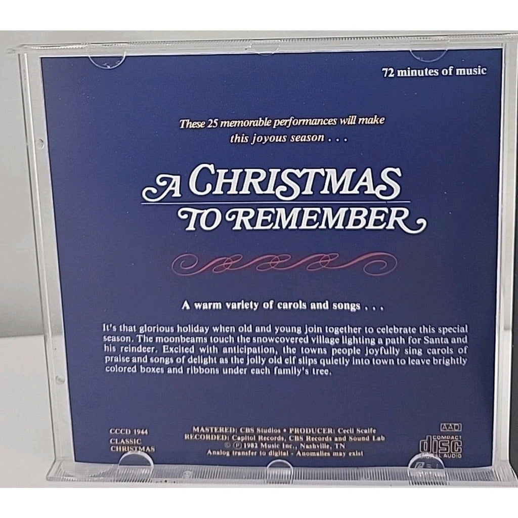Various Artists : A Christmas To Remember CD
