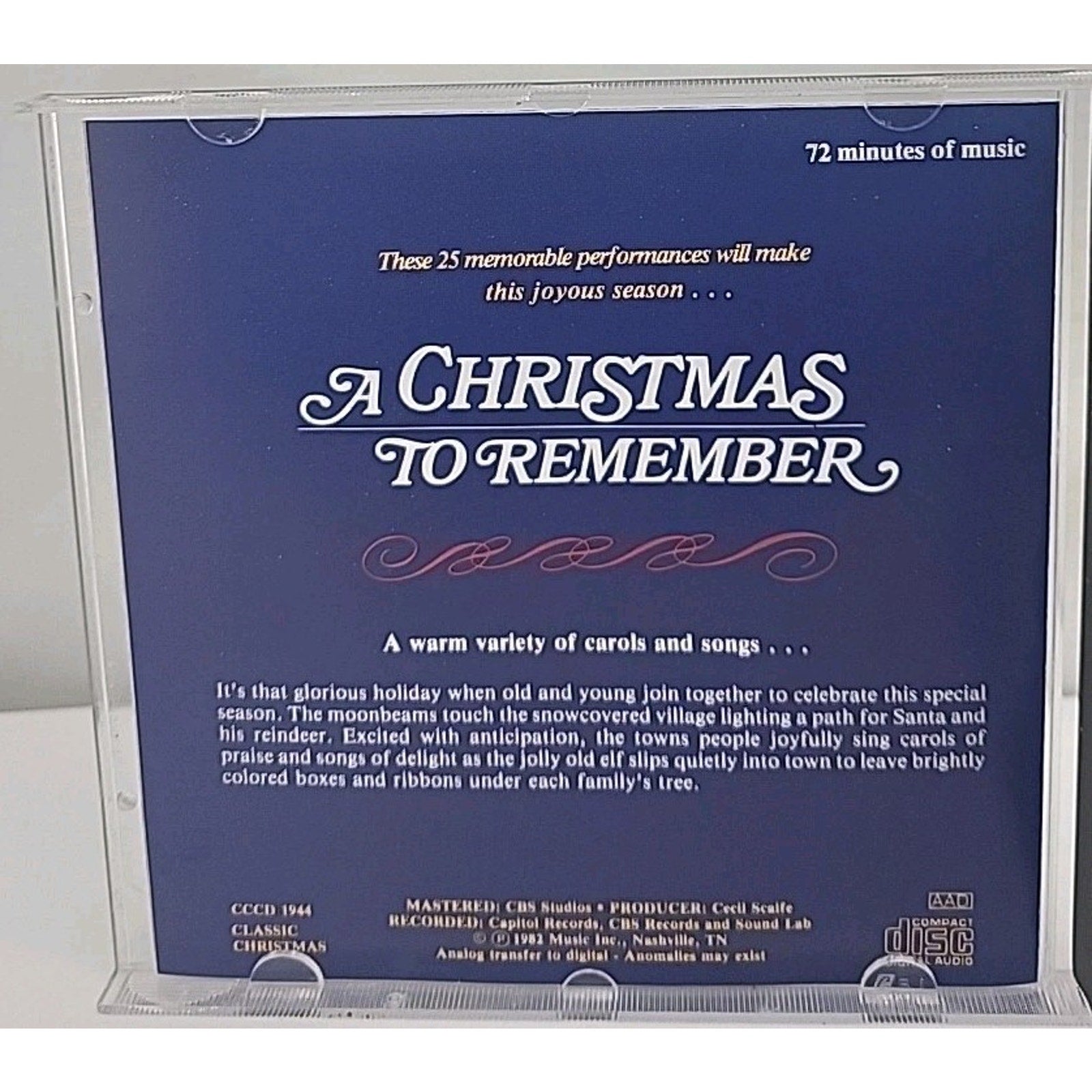 Various Artists : A Christmas To Remember CD