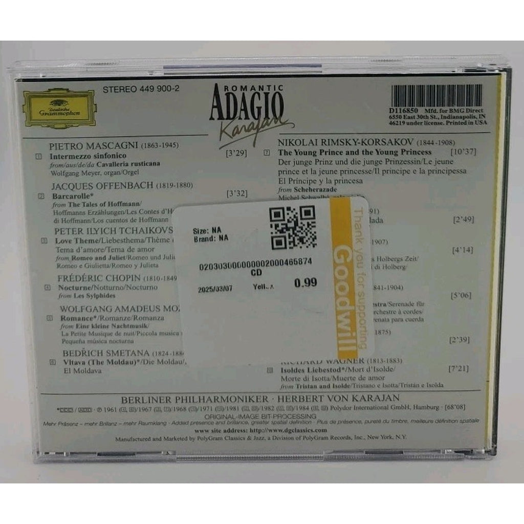 Adagio by Herbert von Karajan (CD, 1995)