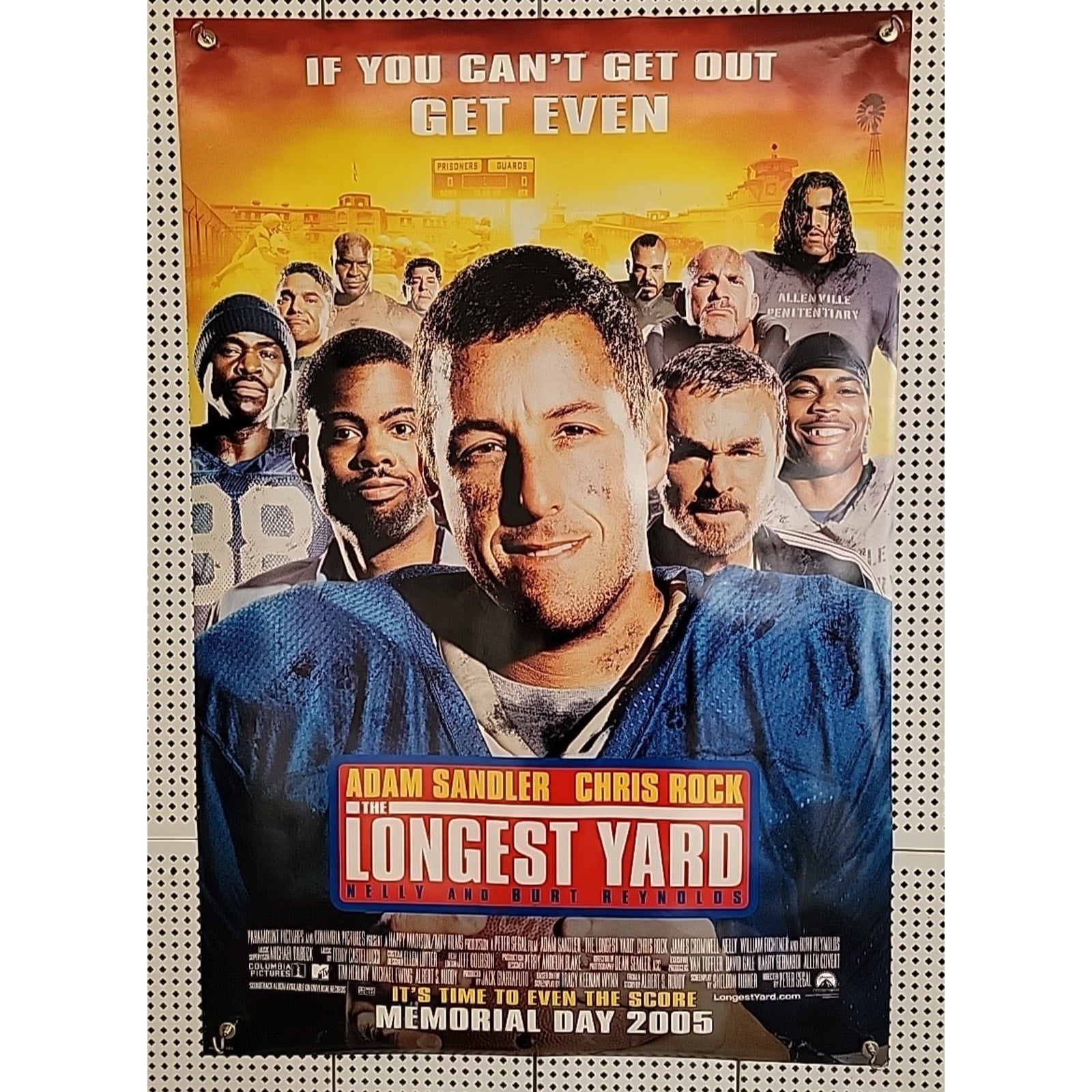 The Longest Yard Original 27x40 D/S Movie Poster 2005 *Memorial Day Release*